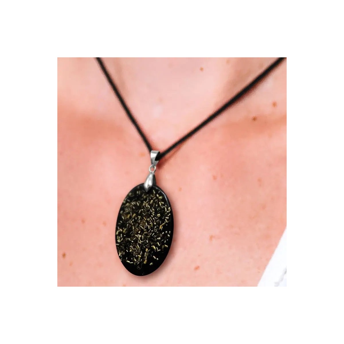 Pendentif de protection Shungite ovale