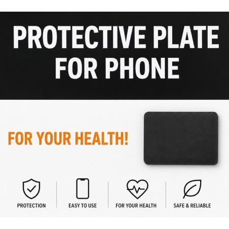 Plaque protection téléphone shungite rectangle - Adhésive - Casa d'éveil.fr