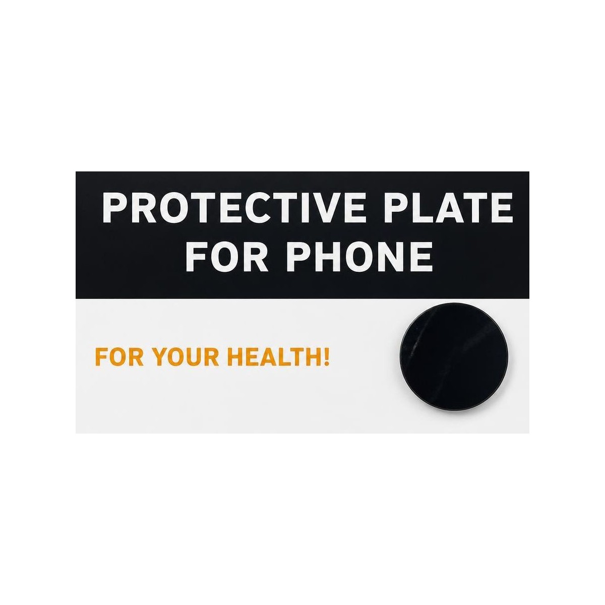 Plaque protection téléphone shungite ronde - Adhésive -