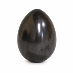 Oeuf de Shungite 6cm avec support en Shungite Brut