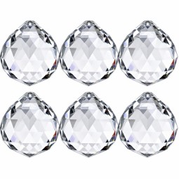 Boule de cristal Feng Shui facetté 40mm x6