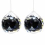 Boule de cristal Feng Shui facetté 50mm x2