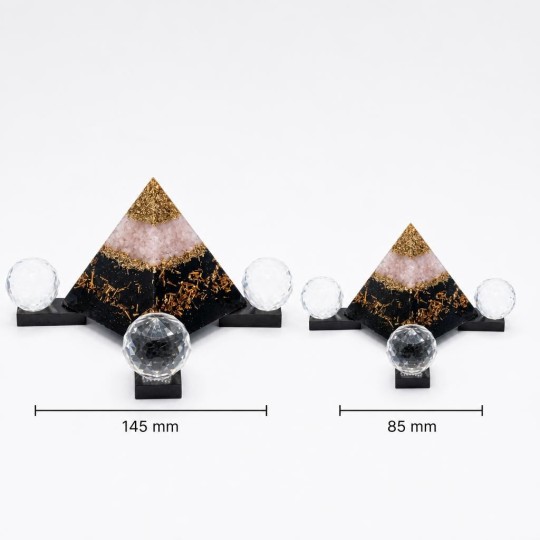 Vortex énergétique Quartz Rose 450m2 - Pyramide canon d'énergie